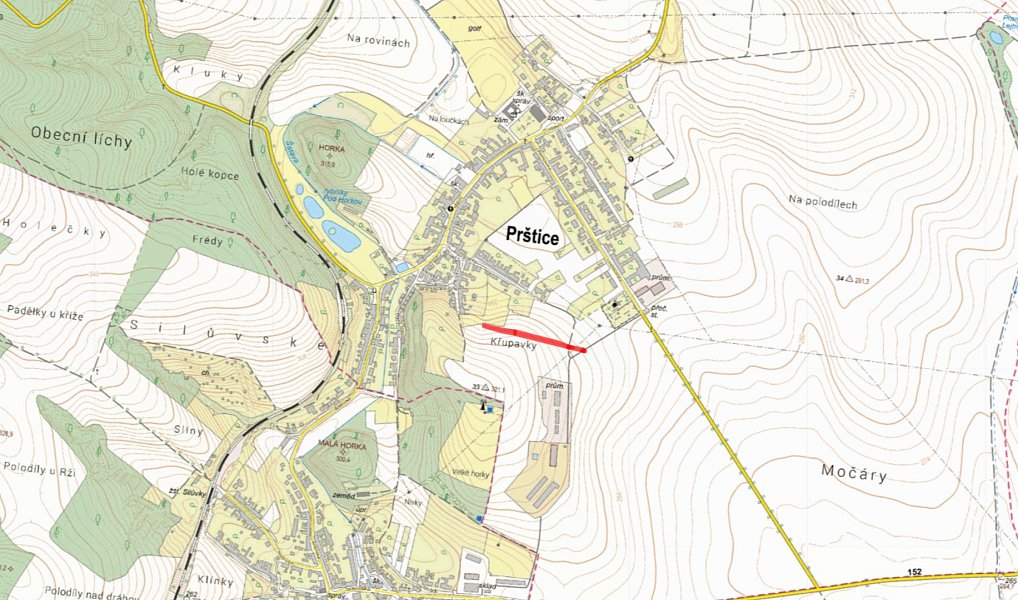 Prodej pole 1 178 m², Prštice – náhled fotky 3