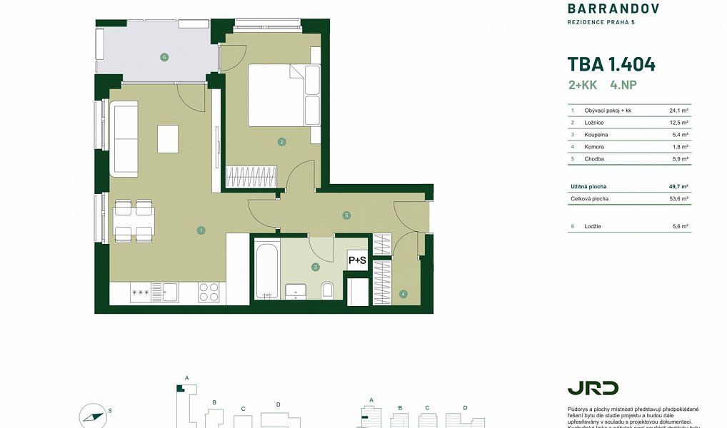 Prodej bytu 2+kk 54 m², Praha – náhled fotky 2