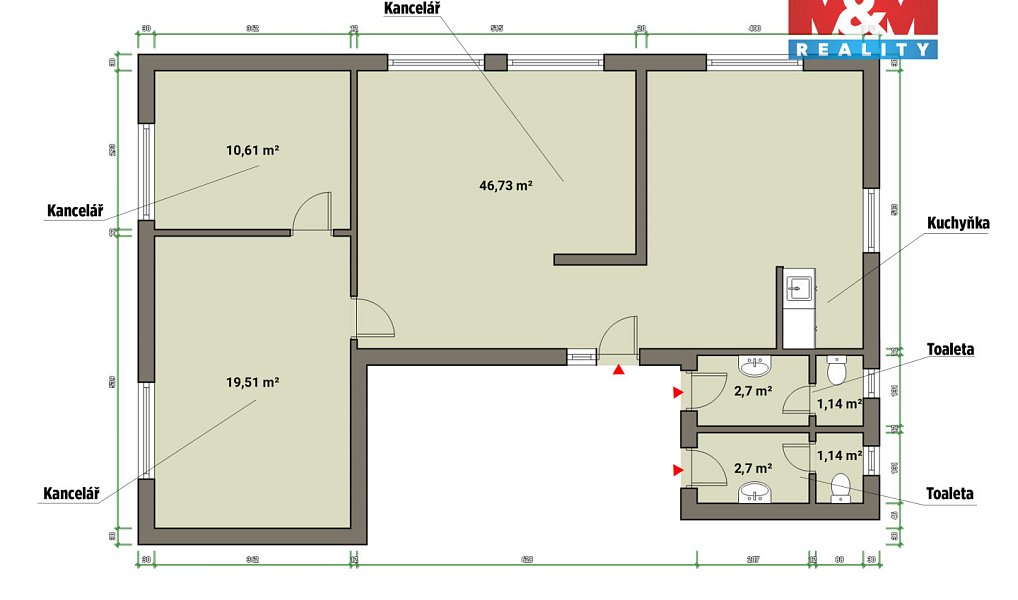 Pronájem kanceláře 80 m², Klatovy – náhled fotky 2