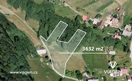 Prodej zahrady 2 421 m², Poniklá, okres Semily