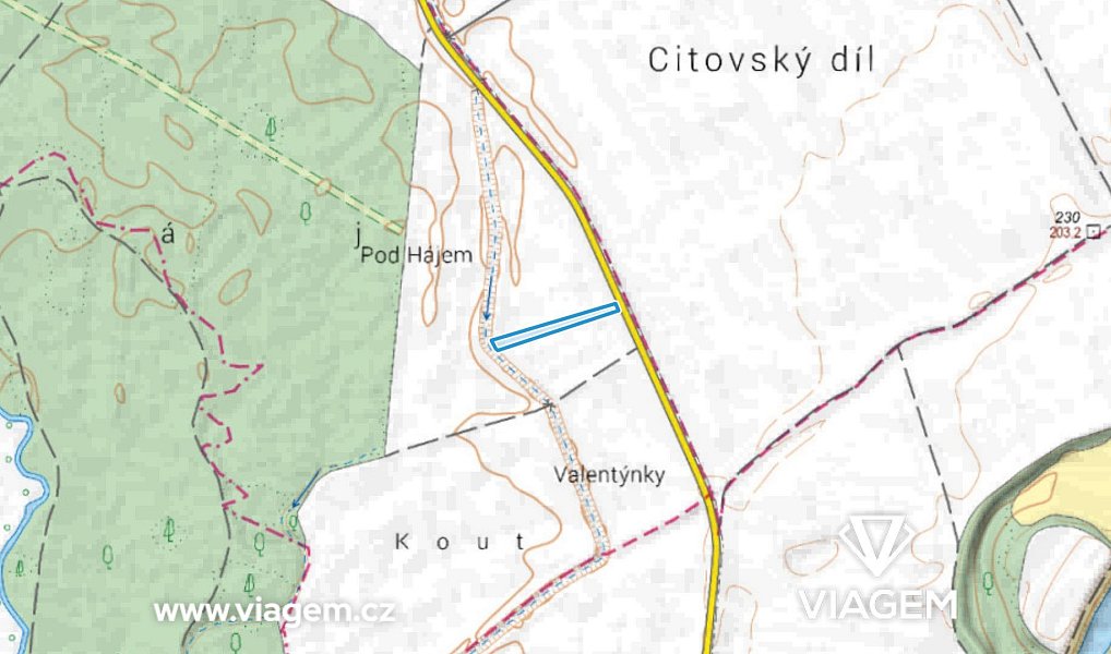Prodej pole 676 m², Cítov – náhled fotky 3