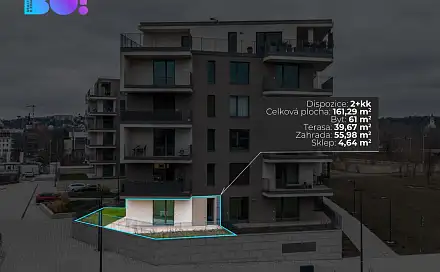 Pronájem bytu 2+kk 161 m²
