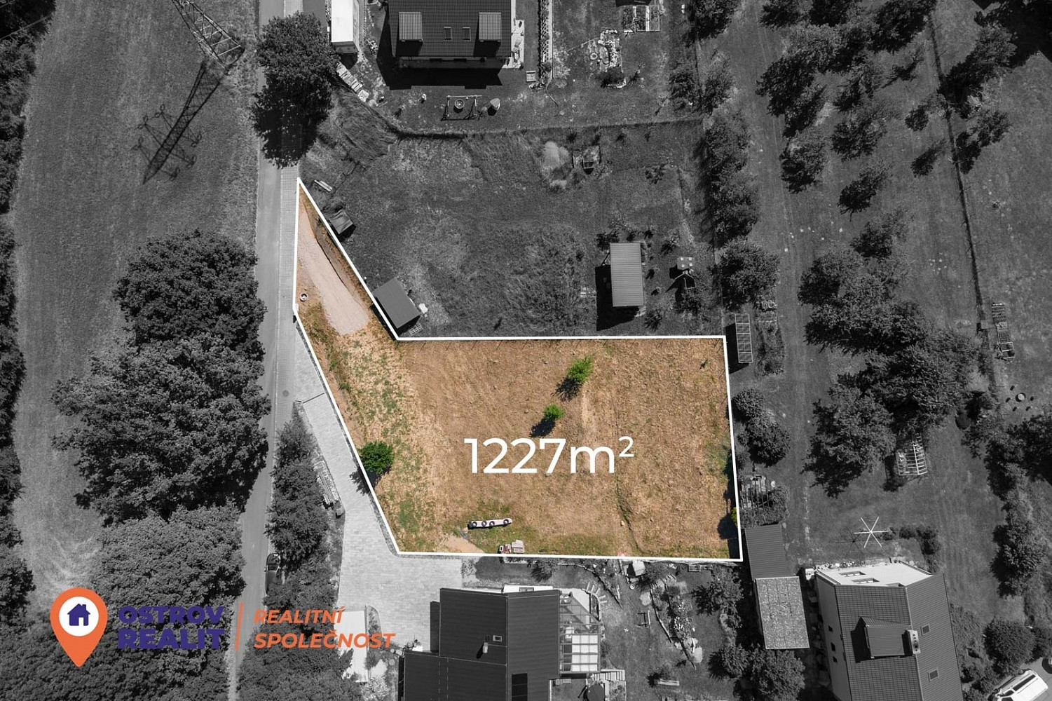 Prodej stavebního pozemku 1 227 m² – fotografie 3