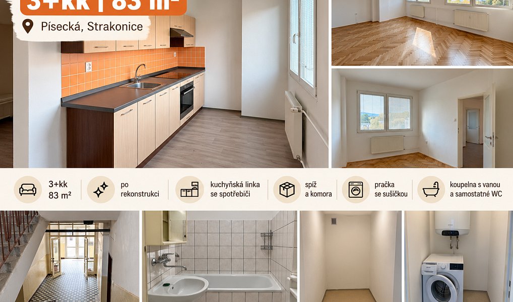 Pronájem bytu 3+kk, 83 m², Strakonice I - Strakonice, Strakonice
