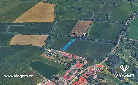 Prodej pole 2 650 m², Zálší, okres Tábor