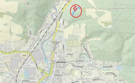 Prodej lesa 1 326 m², Hronov - Dobříč
