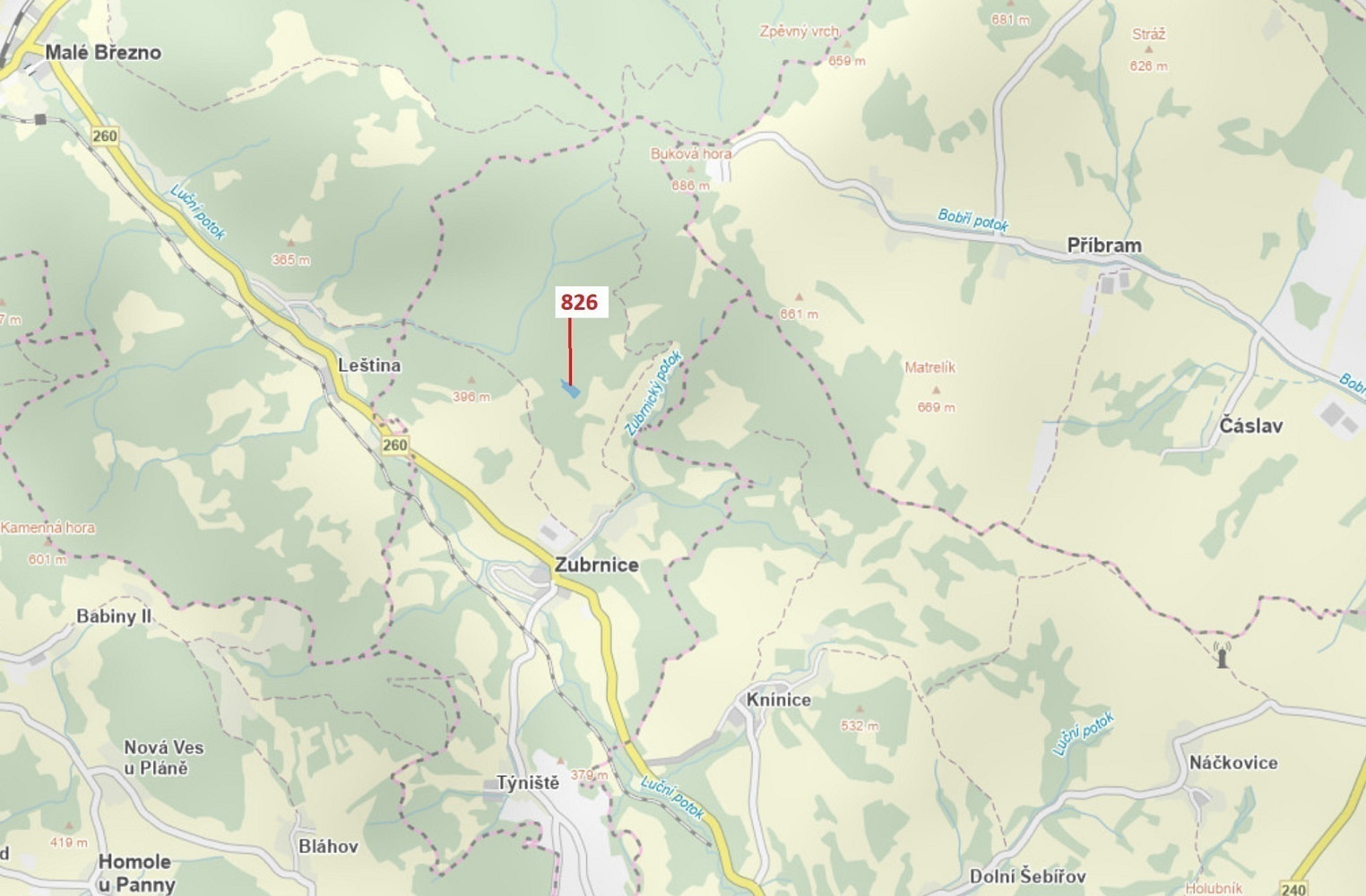 Dražba lesa 4 610 m²