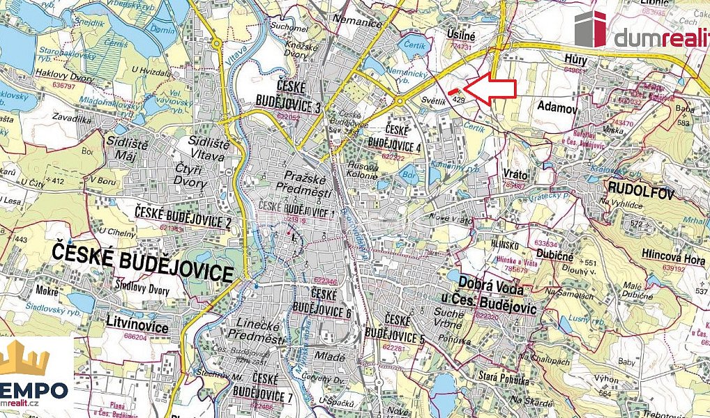 Prodej komerčního pozemku 1 632 m², Úsilné – náhled fotky 6