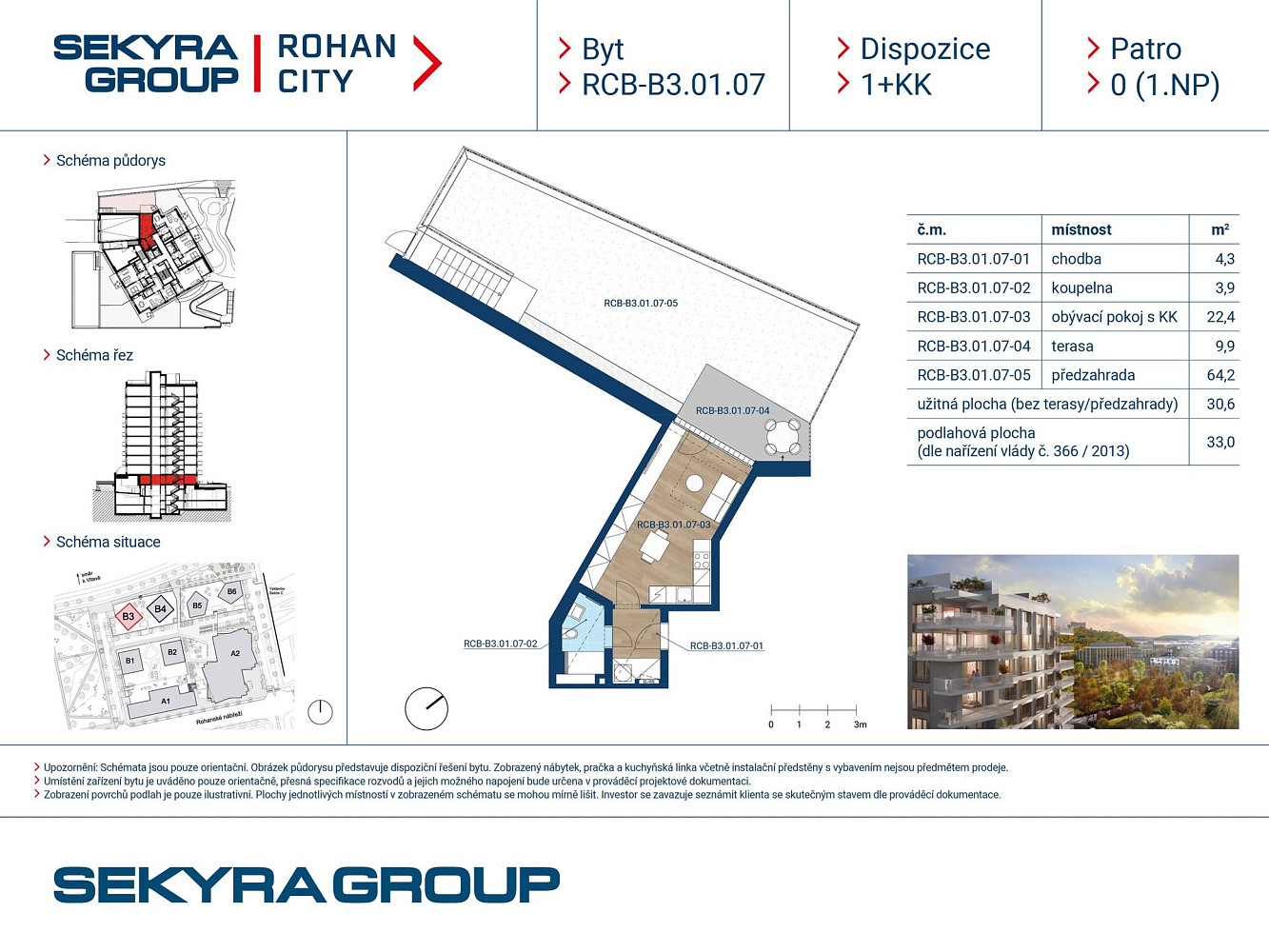 Prodej bytu 1+kk 30 m² – fotografie 2