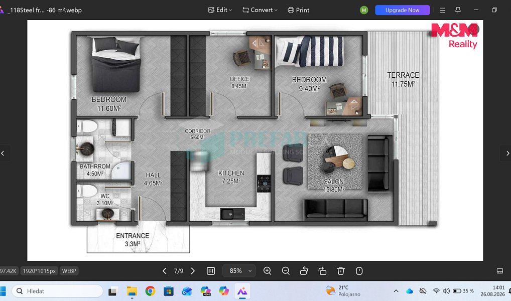 Prodej domu 86 m² s pozemkem 524 m², Třemošná – náhled fotky 3