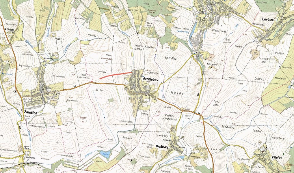 Prodej pole 7 532 m², Archlebov – náhled fotky 3