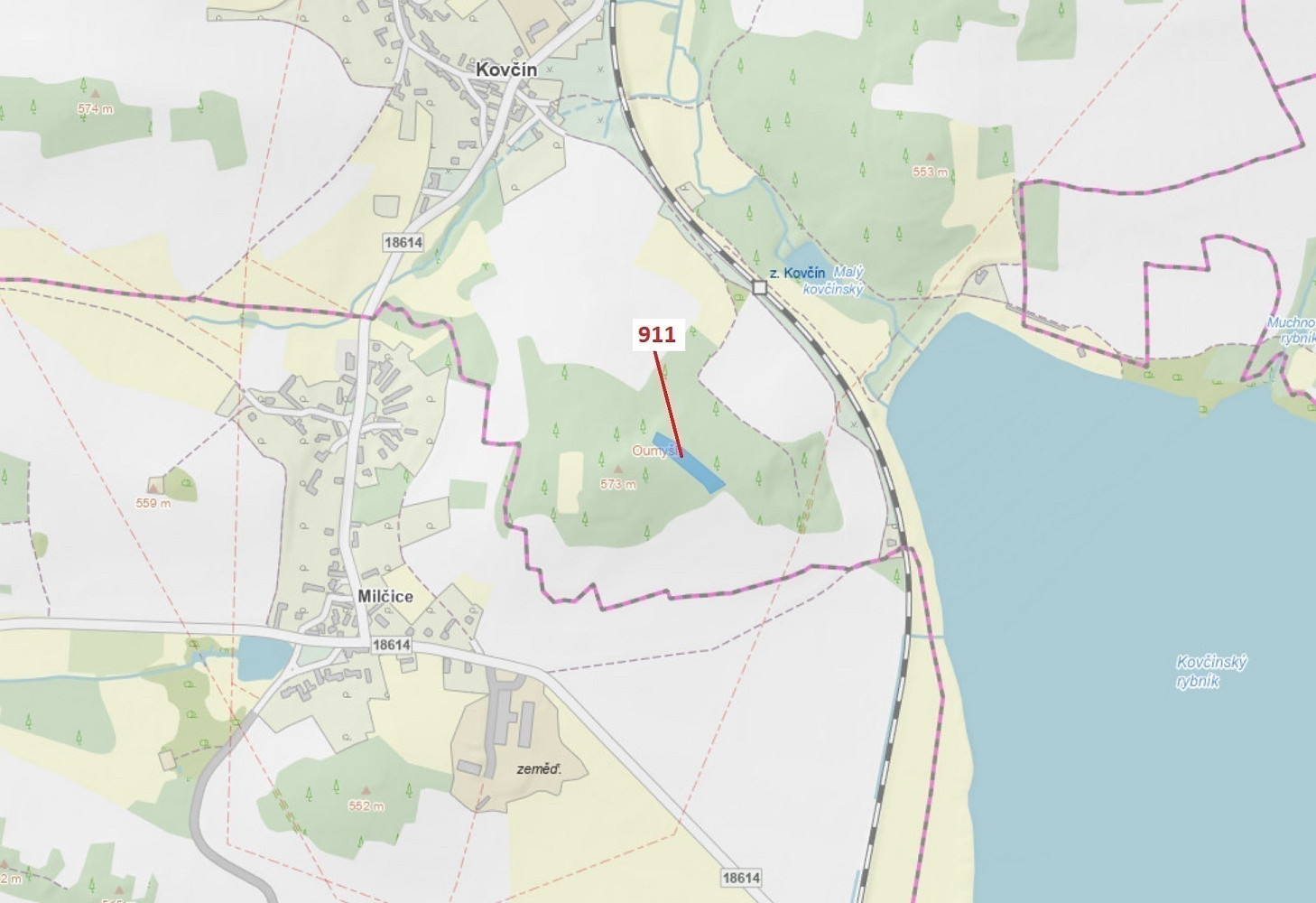 Dražba lesa 2 882 m²