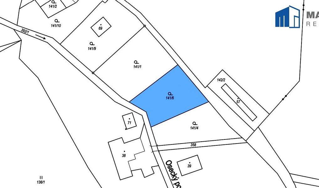 Prodej stavebního pozemku 760 m², Osek – náhled fotky 20