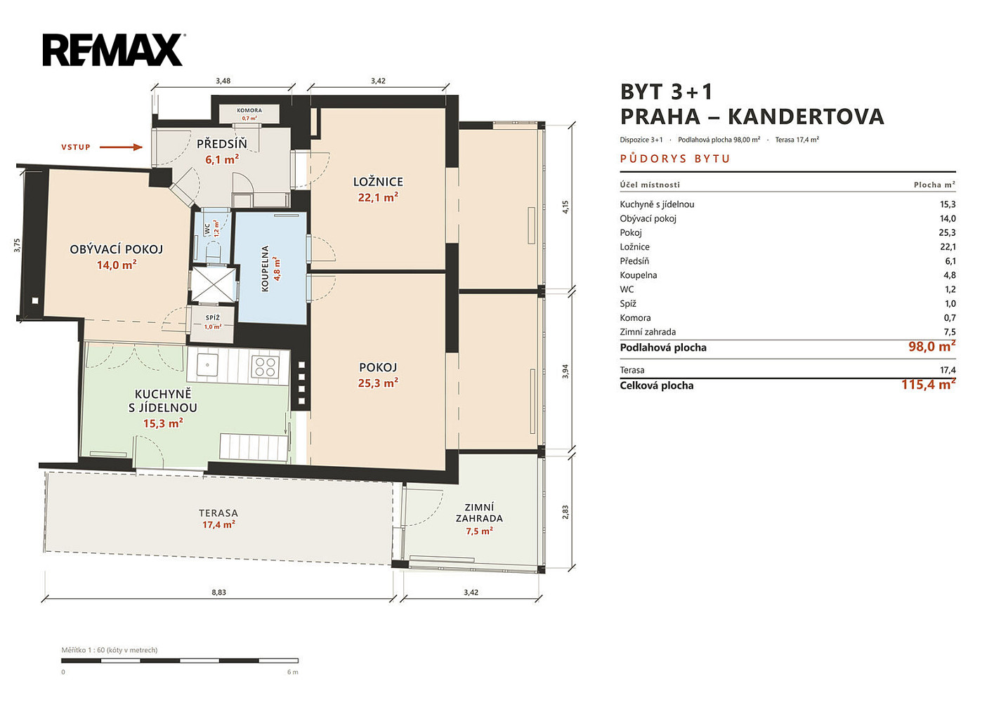 Prodej bytu 3+1 91 m² – fotografie 3