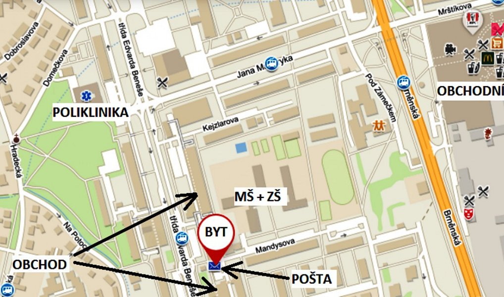 Pronájem bytu 1+kk 28 m², Hradec Králové – náhled fotky 7