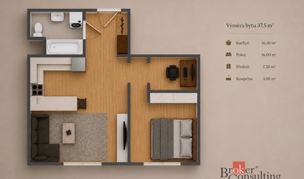 Prodej bytu 2+kk 38 m², Praha – náhled fotky 10