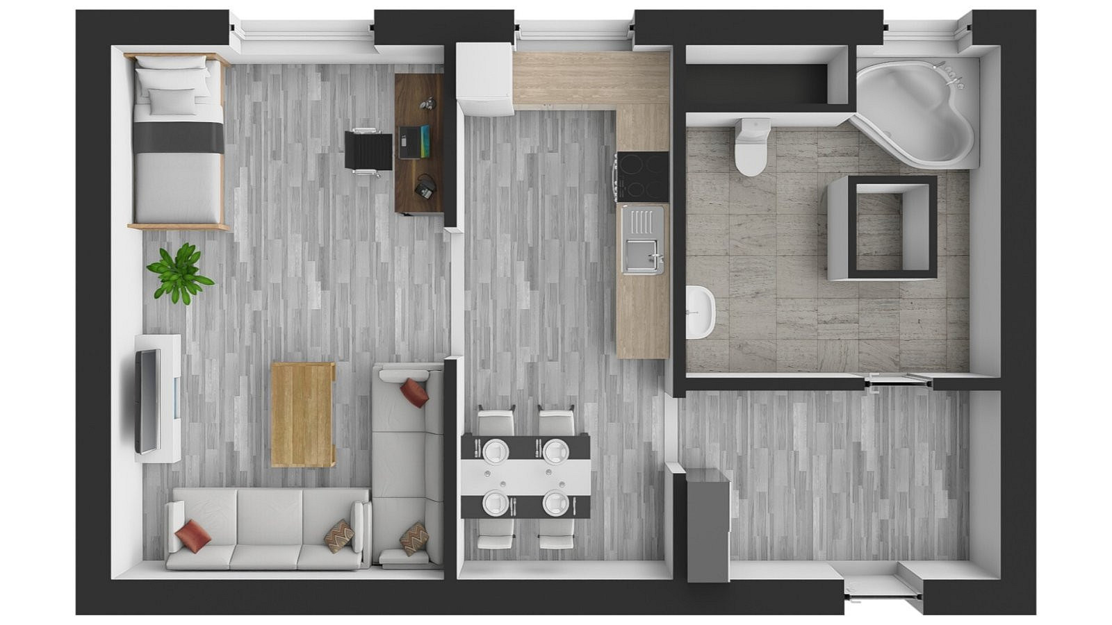 Prodej bytu 1+1 57 m² — photo 2