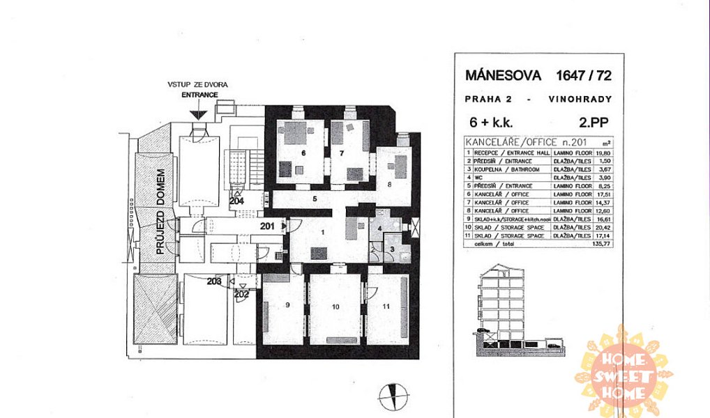 Pronájem kanceláře 136 m², Praha – náhled fotky 22
