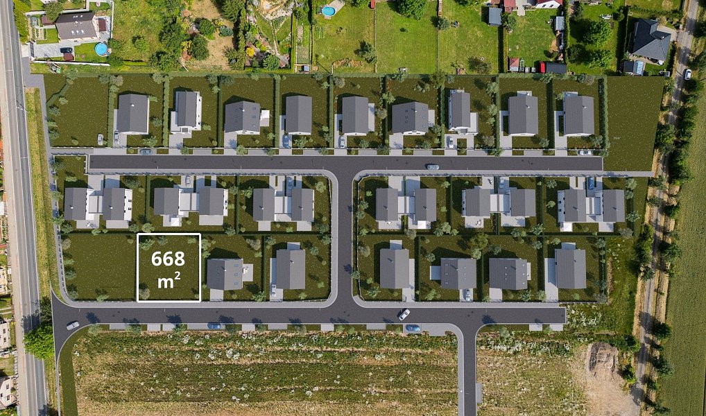 Prodej stavebního pozemku 668 m², Zaječice – fotka 1 z 8