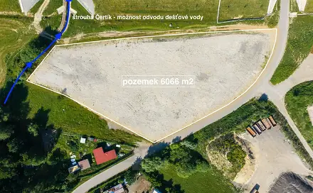 Prodej komerčního pozemku 6 066 m², Pod Strání, Hůry, okres České Budějovice