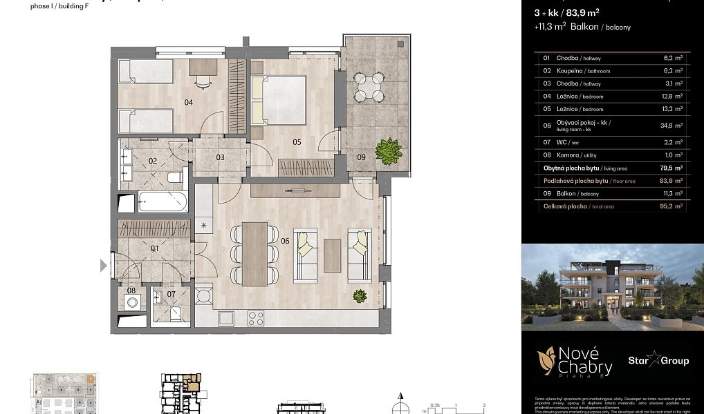 Prodej bytu 3+kk 83 m², Praha – náhled fotky 3