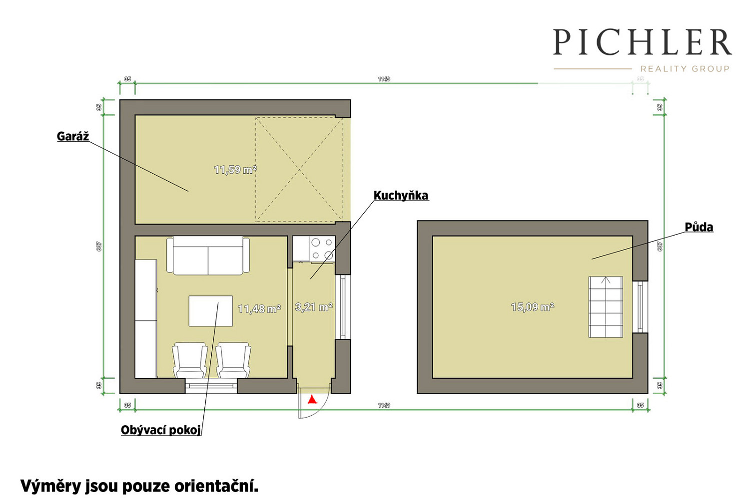 Prodej chaty/chalupy 42 m² s pozemkem 458 m² — photo 2