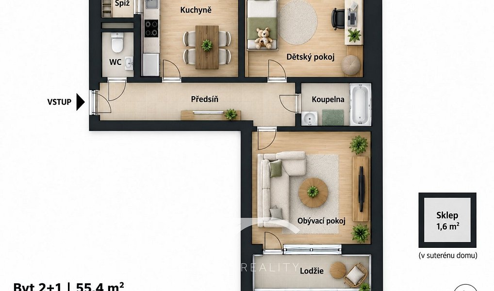 Prodej bytu 2+1 55 m², Ostrava – náhled fotky 3