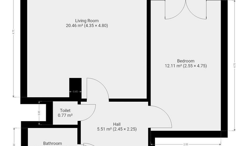 Pronájem bytu 2+kk 44 m², Praha – náhled fotky 15