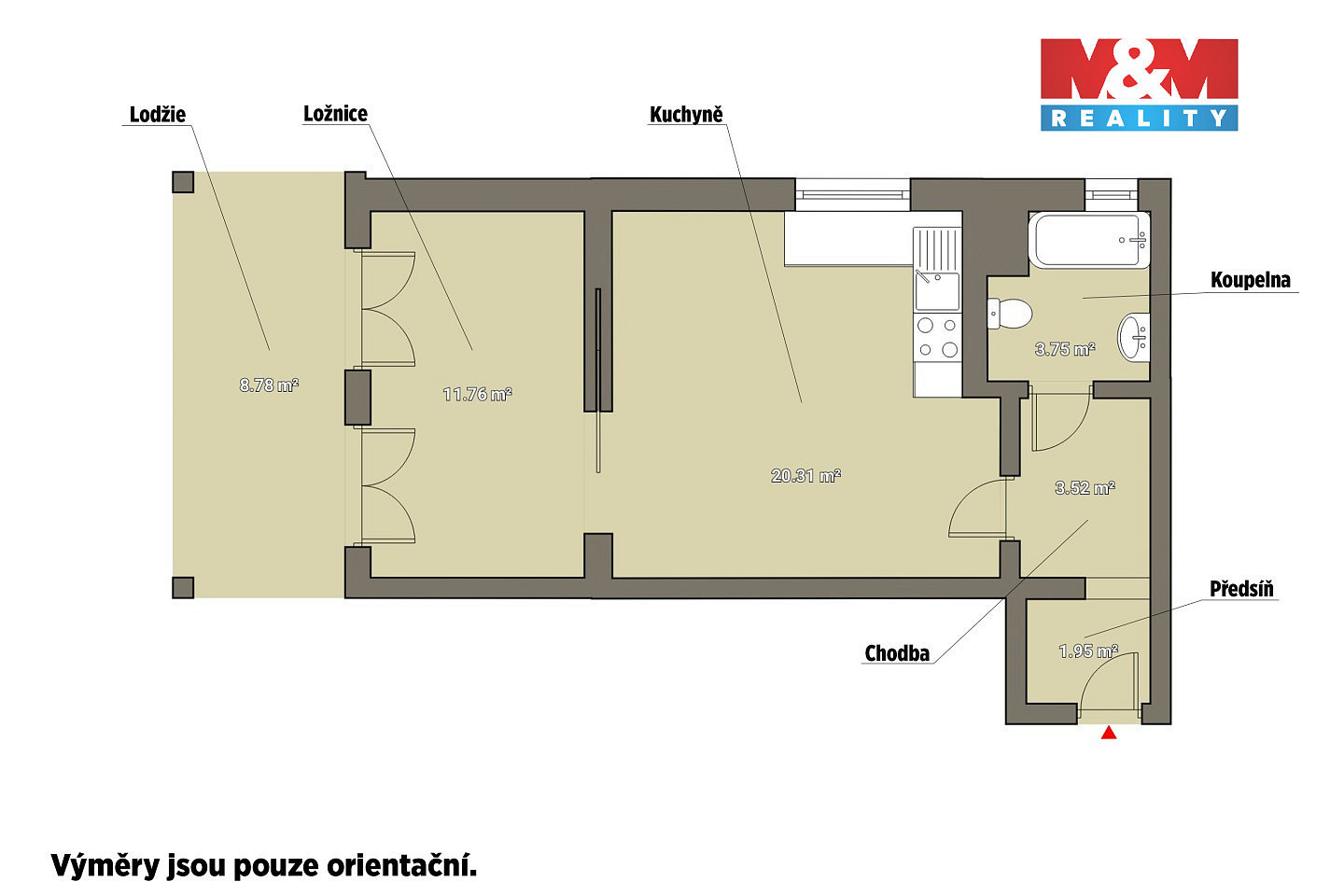 Pronájem bytu 2+kk 48 m² - Widok 2