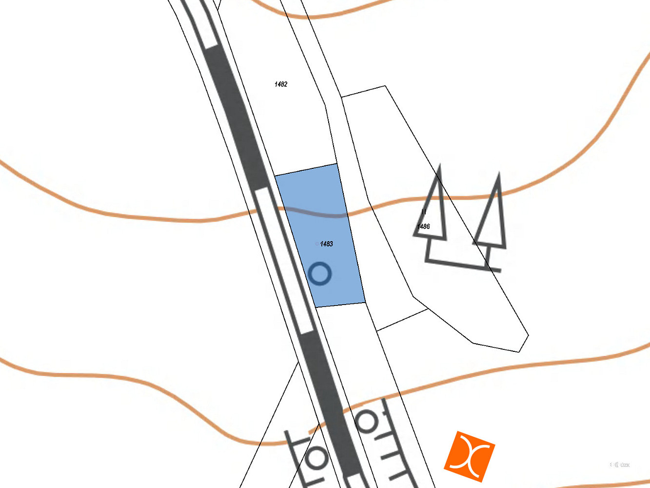 Prodej pole 883 m² – pohled 2