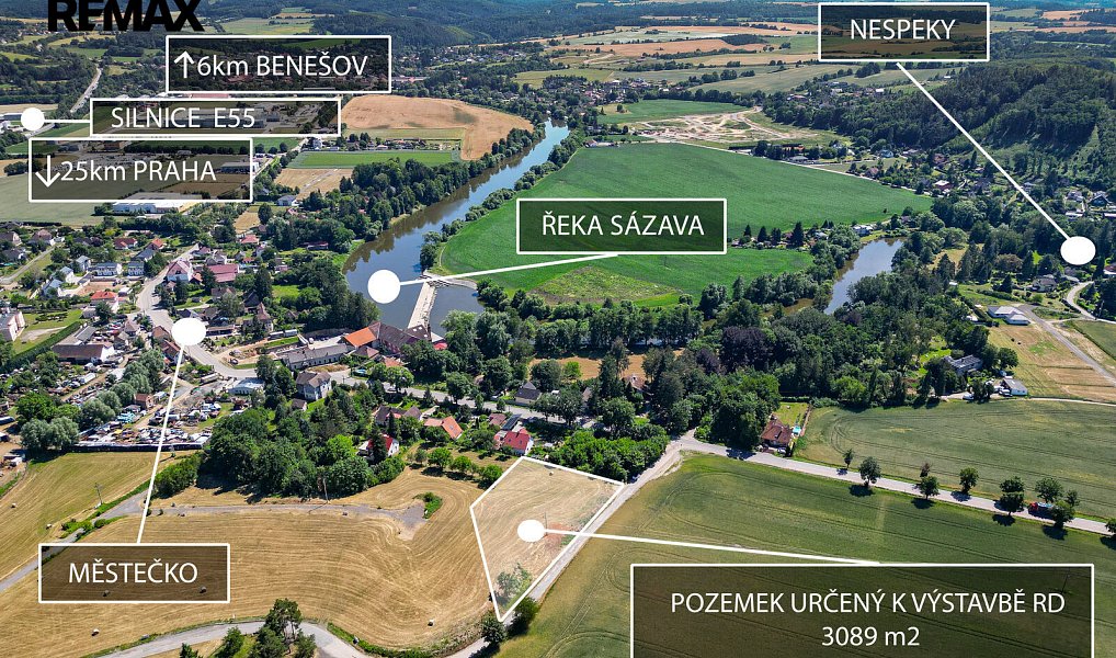 Prodej pozemku, 3089 m², Benešov, Nespeky