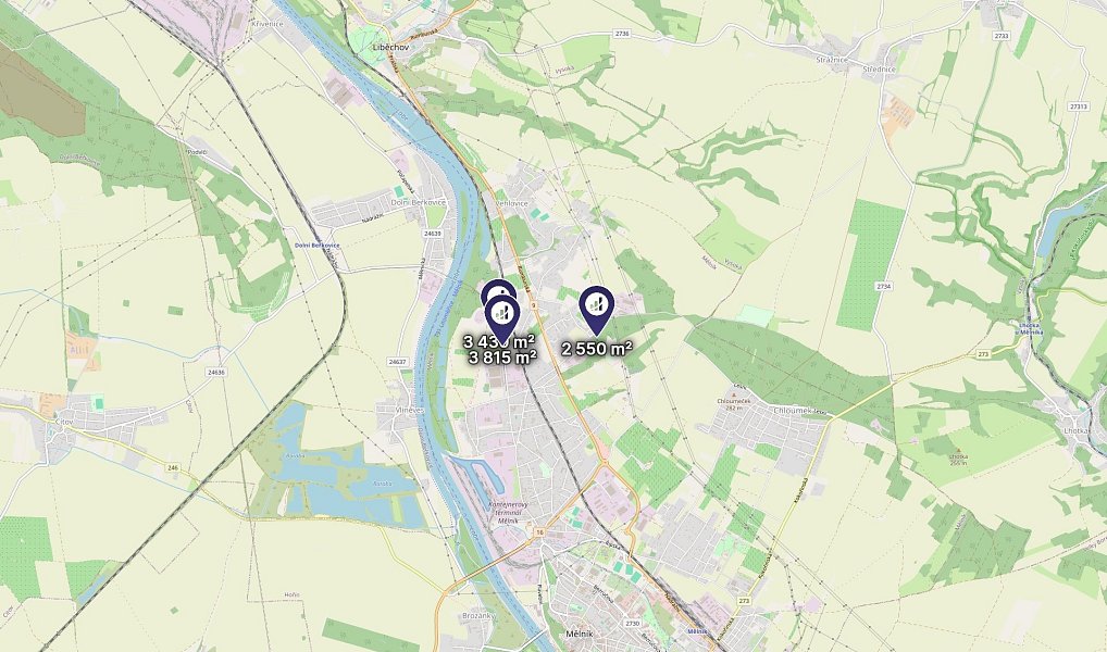 Prodej pole 2 451 m², Mělník – náhled fotky 4