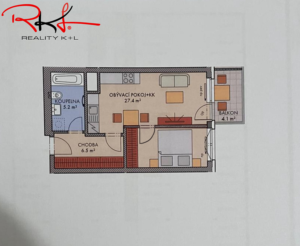 Prodej bytu 2+kk 44 m² – fotografie 2