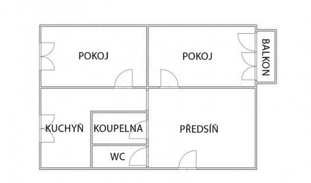 Pronájem bytu 2+1 62 m², Chomutov – náhled fotky 4