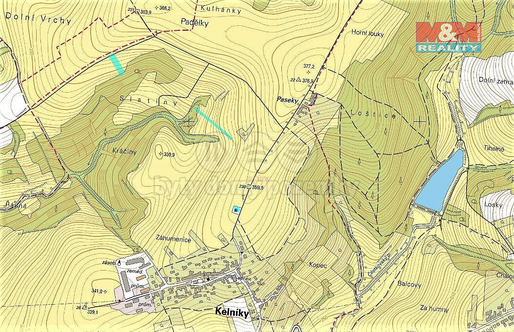 Prodej pole 1 189 m² – pohled 3