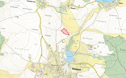 Prodej pole 11 966 m², Bohdaneč - Prostřední Ves, okres Kutná Hora