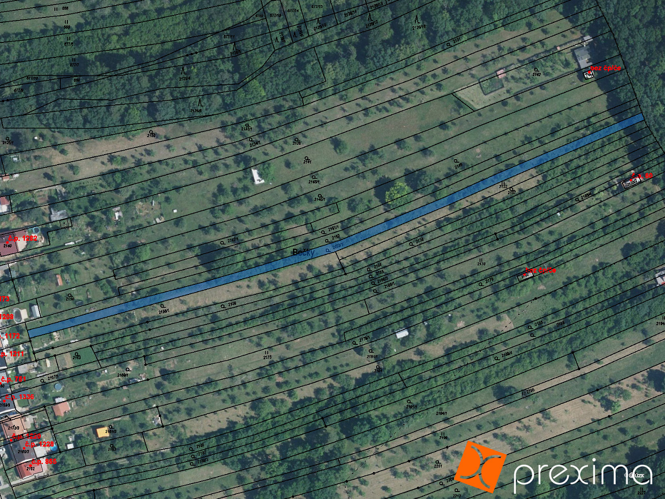 Prodej zahrady 526 m²