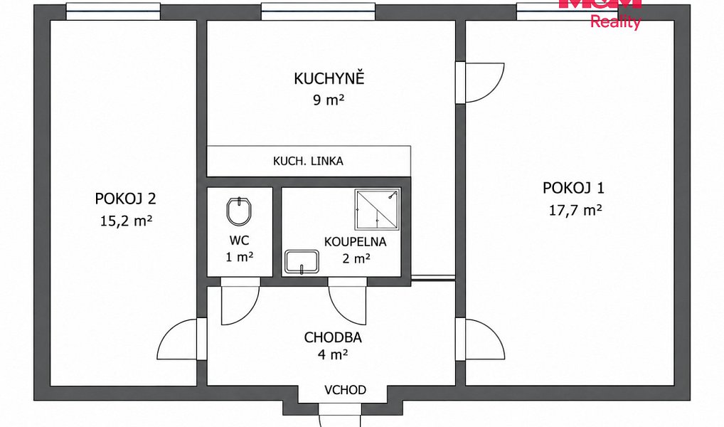Prodej bytu 2+1 49 m², Týnec nad Sázavou – náhled fotky 7