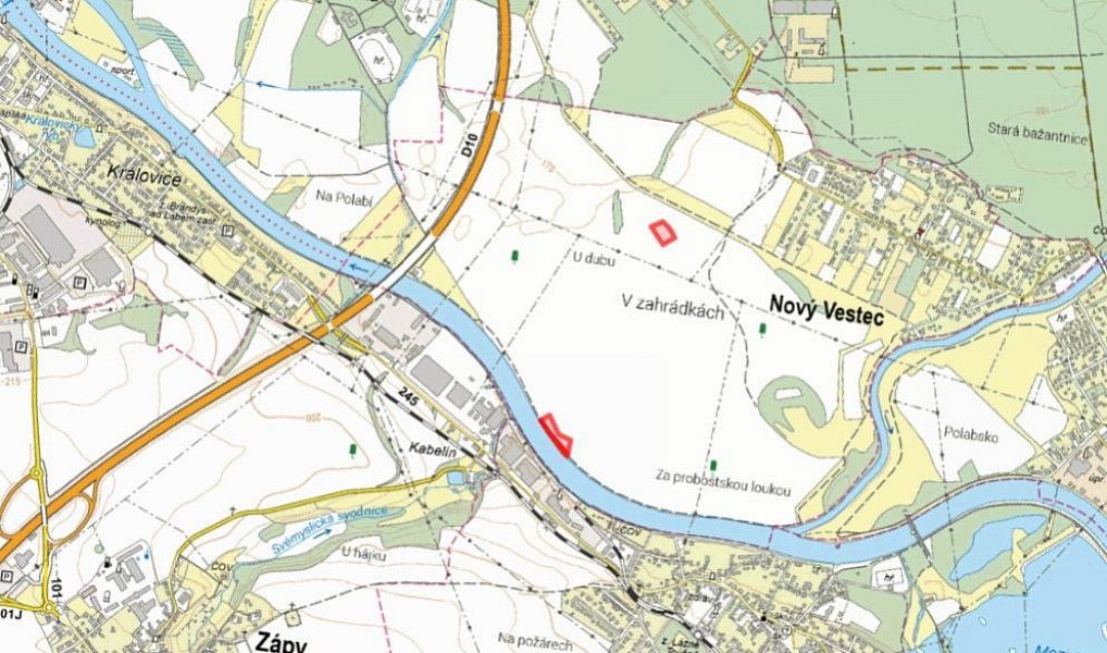 Prodej pole 5 630 m², Nový Vestec – náhled fotky 3