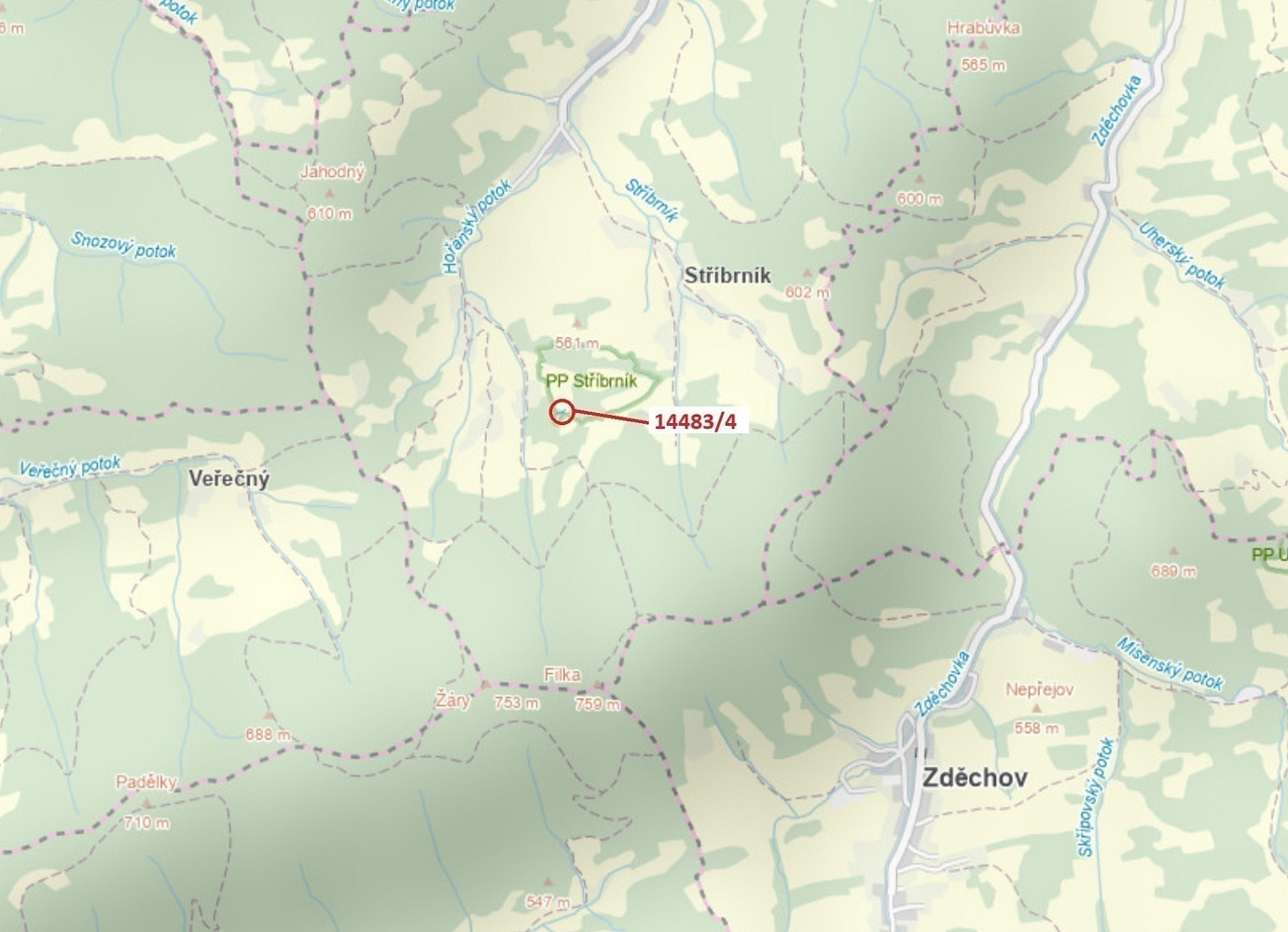 Dražba lesa 173 m²