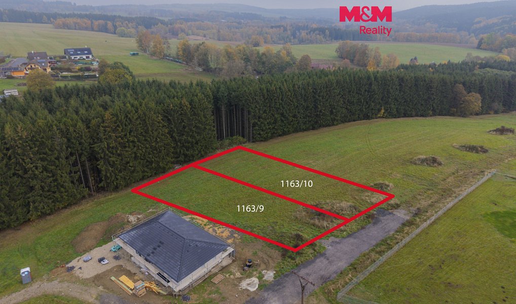 Prodej stavebního pozemku 999 m², Krásná – fotka 1 z 14
