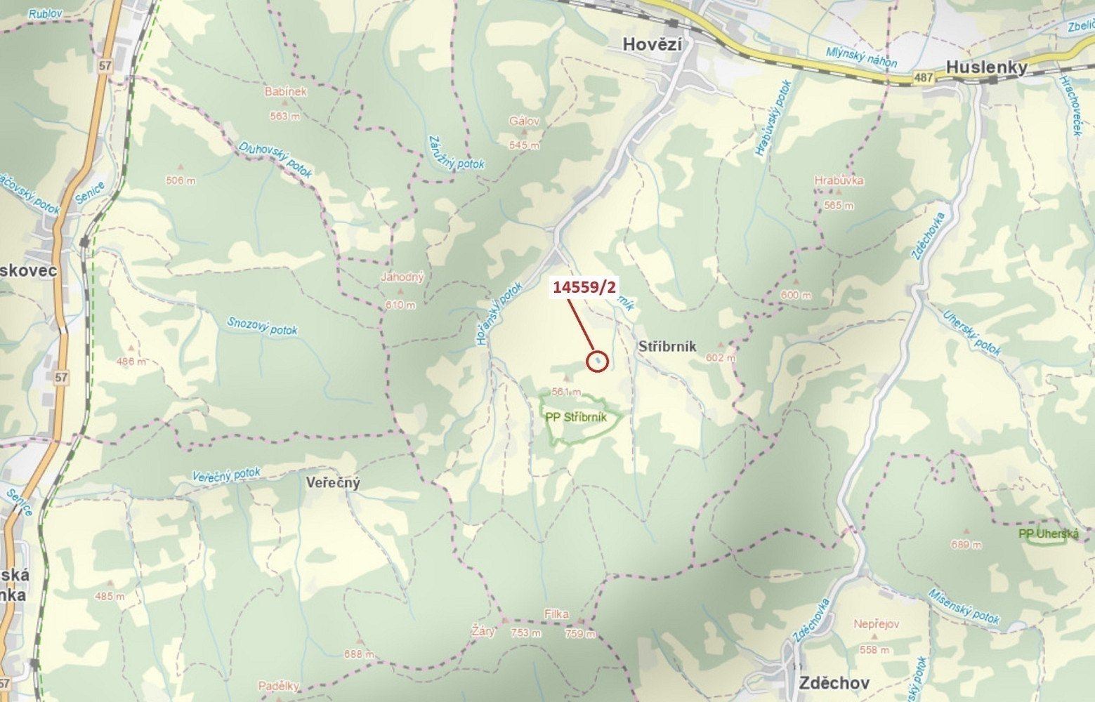 Dražba lesa 605 m²