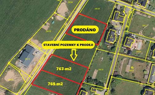 Prodej stavebního pozemku 769 m², Hutisko-Solanec - Hutisko, okres Vsetín