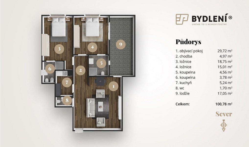 Pronájem bytu 3+kk 100 m², Teplice – náhled fotky 4