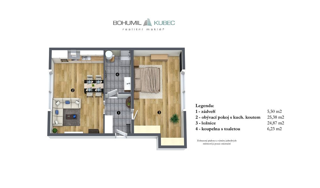 Prodej bytu 2+kk 62 m², Veselí nad Lužnicí – náhled fotky 5