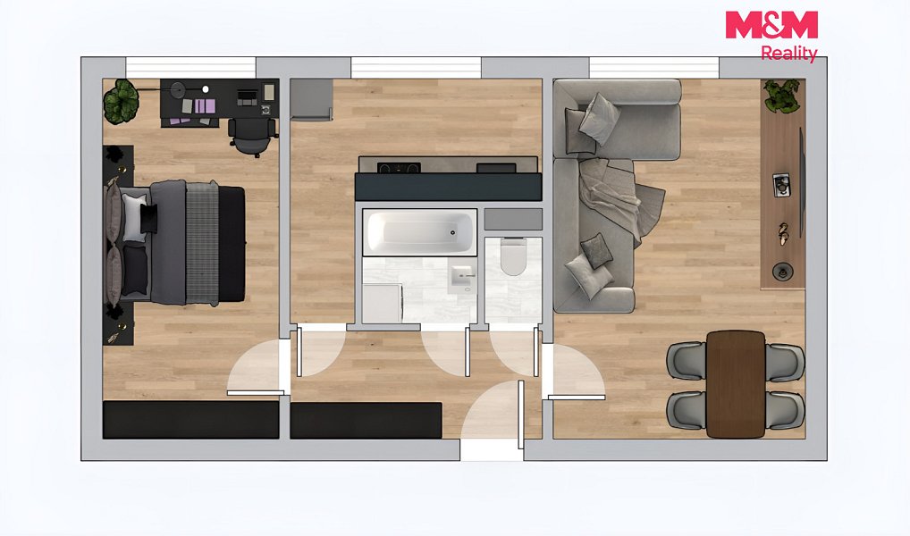 Prodej bytu 2+1 51 m², Pardubice – náhled fotky 3