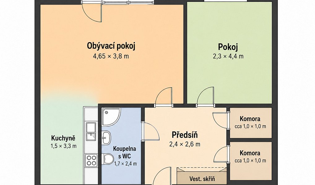 Prodej bytu 2+kk 46 m², Brno – náhled fotky 9