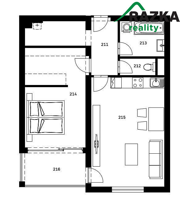 Prodej bytu 2+1 64 m² – fotografie 3