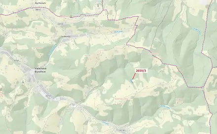 Dražba pozemku 1 928 m², Valašská Bystřice