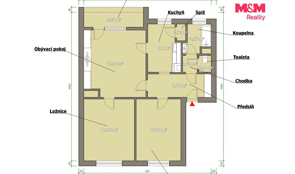 Prodej bytu 3+1 74 m², Klatovy – náhled fotky 22